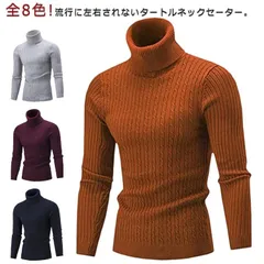 タートルネック メンズ セーター ハイネック 無地 ケーブル編み スリム カジュアル 長袖 ニット 防寒 全8色 冬物 秋 秋冬 冬 男性用 M-4XL 送料無料#eason2531