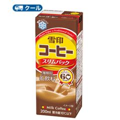 雪印　メグミルク　雪印コーヒー　スリムパック　LL200ml×18本入　クール便　紙パック　　〔雪印　コーヒー　乳製品　珈琲　ミルク〕