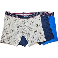 【新品未使用】 TOMMY 09TE001 トミーヒルフィガー アンダーウェア 下着 パンツ ボクサーパンツ メンズ 3枚セット Cotton Brief P3 Black L ★