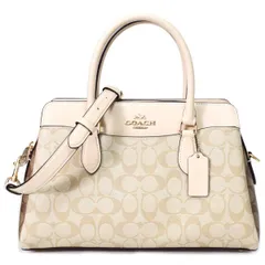 コーチ バッグ COACH コーティングキャンバス レザー シグネチャー カラー ブロック ダーシー キャリーオール 2WAY ショルダー ハンドバッグ ライトカーキマルチ CH286