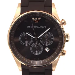 EMPORIOARMANI エンポリオアルマーニ メンズ腕時計 AR-5890 クロノグラフ クォーツ バッテリー交換済【中古】