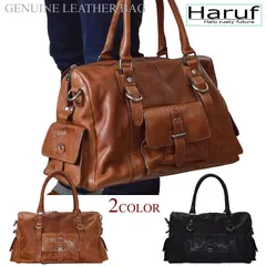 【送料無料】Haruf ボストンバッグ メンズ レディース レザーバッグ 本革 ショルダーバッグ レザー バッグ 革 大容量 2way 旅行 出張 ゴルフ 革 トラベルバッグ ブラック ブラウン EROS800