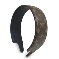 ルイ ヴィトン ヘッドバンド LV アウトライン カチューシャ ヘアアクセサリー モノグラム カーフスキン レザー ブラウン 茶 M94557 箱付 LOUIS VUITTON（新品・未使用品）