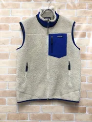 【中古】 PATAGONIA パタゴニア Classic Retro X Fleece Vest STY23048 ホワイト×ブルー M 111421639