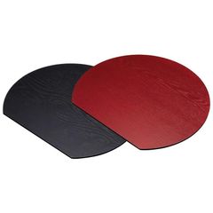 半月 両面敷膳 12.0 赤 黒 36ｘ32ｘ0.5cm ランチョンマット マット お盆 盆 和食 和食器 両面使える 木製 天然素材