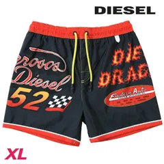 【新品タグ付】DIESEL ディーゼル 水陸両用パンツ 黒 赤 Mサイズ DIESEL ディーゼル 水着 サーフパンツ メンズ ショートパンツ