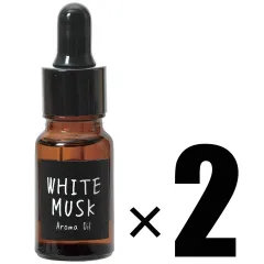 2個 john's blend ジョンズブレンド アロマオイル ホワイトムスク 8ml ×2個 ルームフレグランス WHITE MUSK Aroma Oil 追跡可能メール便にて発送のサムネイル