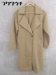 ◇ ◎ E hyphen world gallery PEACE ウエストリボン付き 長袖 コート サイズF ベージュ系 レディース 【中古】 【1002802289330】