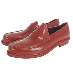 イヴサンローラン YVES SAINT LAURENT レイン ローファー スリッポン シューズ ラバー 赤系 レッド 41 26㎝位 靴 ■SM3のサムネイル