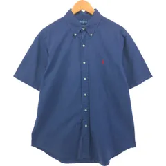 古着 ラルフローレン Ralph Lauren CLASSIC FIT 半袖 ボタンダウンシャツ メンズL相当/eaa551844