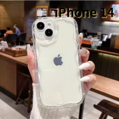 【SHOPS】iPhone14 スマホケース なみなみ クリア シンプル 軽量 おしゃれ かわいい 透明 E027