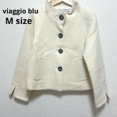 viaggio blu ビアッジョブルー スタンドカラー 羽織 上品 ジャケット M