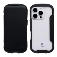 【在庫セール】Reflection iPhone 16 Pro ケース 手帳型 クリアケース(ブラック)【 iFace アイフェイス スマホケース 耐衝撃 iphone16pro アイフォン16プロ 手帳 ダイアリーケース カード収納 ポリカーボネート ストラ