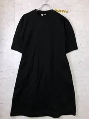 シンプル！普段着にもフォーマルにも◎UNIQLO U ユニクロ スウェット 五分袖ワンピース S