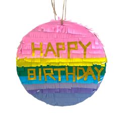 【バースデー　ピニャータ　】ハンドメイド　誕生日　お祝い　パーティ　HAPPY BIRTHDAY　No.703