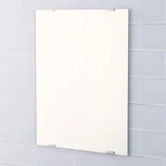 新品 [かがみどっとねっと] 風呂場 鏡 交換用 ミラー 356×457 mm 防湿 縁のみ 厚み 5mm M5 糸面取り ガラス 日本製 AGC 旭硝子 サンミラー ユニットバス トイレ 浴室鏡 洗面鏡 交換