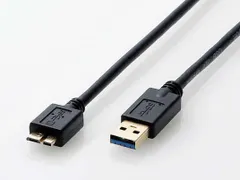 【新品・2営業日で発送】ELECOM エレコム DH-AMB3N05BK USB3.0ケーブル／A-microBタイプ／0.5m／ブラック(DH-AMB3N05BK)