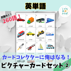 英単語　ピクチャーカードセット②【厚紙印刷・カッティング可】