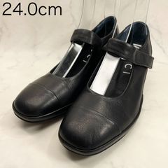 【新品 訳あり】ディッシー　アンクルベルトスクエアパンプス　24.0㎝　黒