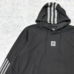 新品 定価9790円 adidas originals フーディー アディダス　　オリジナルス CORNERED HOODIE プルオーバー スウェット パーカー YL207 大きいサイズ ビッグシルエット オーバーサイズ 裾ドローコード クライマライト