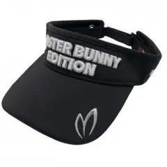 マスターバニー サンバイザー 黒×シルバー 立体ロゴ刺しゅう FR  ゴルフウェア 2023年モデル MASTER BUNNY EDITION
