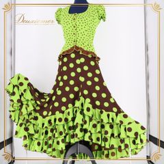 フラメンコ衣装　スカート　ファルダ　イベリア　エルモサ フラメンコ 衣装 トップス ファルダ スカート ツーピース セットアップ