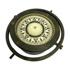 佐浦計器製作所 SAURA 船舶用コンパス 羅針盤 レトロ アンティーク オブジェ 【ジャンク】【沖縄・離島配送不可】