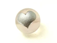 (横穴) 1粒売り ハート 銀 彫刻 ローズクォーツ 10mm パワーストーン バラ売り 天然石 パワーストーン ばら売り ビーズ