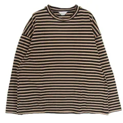 UNUSED アンユーズド ボーダー ロングスリーブ カットソー 長袖 ブラウン系 2【中古】のサムネイル