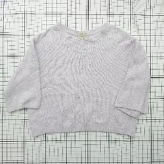 ◇ ⊇ ユナイテッドアローズ コットン系 カジュアル 長袖 クルーネックニット サイズ表記なし パープル系 レディース E  【1508200020556】