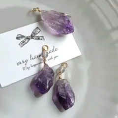 ラフロックアメジストのチャームセット