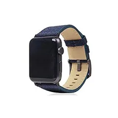 【中古】【非常に良い】SLG Design Apple Watch 42mm 44mm用 バンド キャンバス地 本革 Wax Canvas ネイビー アップルウォッチ ベルト series1 series2 series3 series4