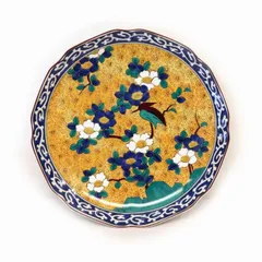 第弐陶器・丸皿・飾り皿・絵皿・古九谷風・No.190805-41・梱包サイズ60のサムネイル