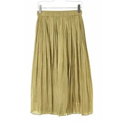 【martinique】A0368FS249 シャイニー ギャザー プリーツロングスカート