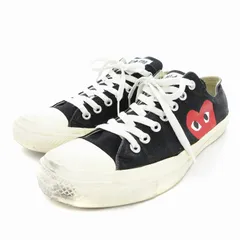 コンバース CONVERSE プレイコムデギャルソン Play Comme Des Garcons オールスター OX PCDG ブラック スニーカー シューズ ロゴ US 8.5 27.0cm 1CK712 黒 ブラック ■GY01 /VU● 0103
