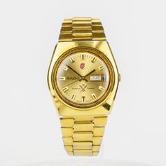 【美品】RADO　パープルセイバー 625-3068 メンズ 自動巻き 腕時計 デイデイト 防水 ゴールドプレート #1836