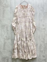 rienda リエンダ 110HA733-2361 サイドリボン フレア ワンピース sizeM/ベージュ ◇■レディース