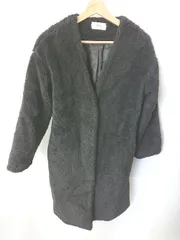 ■ AZUL 長袖 ファーコート サイズS ブラック レディース E  【1406050051426】