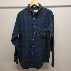 ARROW フランネルチェックシャツ ネイビー ヴィンテージ メンズ 古着 M-C-379