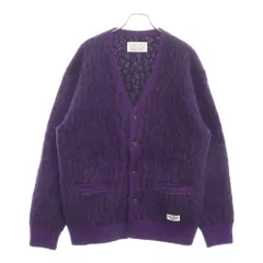即完売美品 WACKOMARIAワコマリア レオパード　モヘアカーディガン M LEOPARD HEAVY MOHAIR KNIT CARDIGAN【CHARCOAL】｜WACKO MARIA