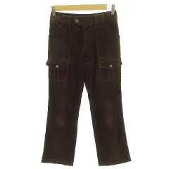 アンタイトル UNTITLED パンツ ブッシュパンツ セミフレア コーデュロイ ブラウン 茶 1
