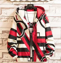 レッド　マウンテンパーカー　ウィンドブレーカー　男女兼用