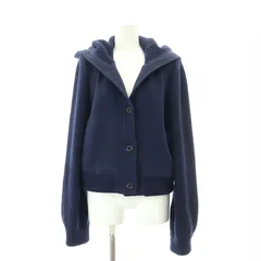 クロエ CHLOE ニットジャケット ブルゾン 切替 セーラーカラー 38 紺 ネイビー /ES ■OSのサムネイル