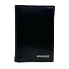 【未使用保管品】DOLCE＆GABBANA ドルチェ&ガッバーナ D&G ドルガバ カードケース パスケース 名刺入れ ロゴプレート レザー ブラック