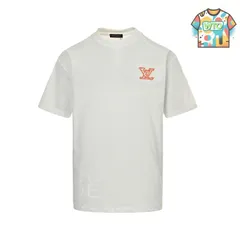 【今日WTO】Louis Vuitton 25ss 立体大ロゴ刺繍 T シャツ-EQ02