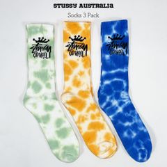 STUSSY ステューシー ロゴ Flower Socks フラワー靴下 3 Pack STUSSY ステューシー ロゴ Flower Socks フラワー靴下 3 Pack