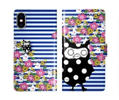 [iPhone11 Pro Max] iPhone15 ケース スカラー スマホケース 手帳型 iPhone16 ケース iPhone 16 15 14 13 SE 第3世代 第2世代 スマホカバー 全機種対応 手帳 ScoLar フクミン お花 フワラー ボ