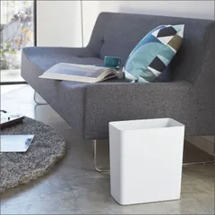 山崎実業 トラッシュカン タワー tower ゴミ箱 リビング ゴミ袋が見えない キッチン スチール 幅15cm 幅15センチ 角型 約幅20cm 約幅20センチ 丸型 分別 おしゃれ ホワイト 白 ブラック 黒 モノトーン雑貨 インテリア雑貨 北欧風のサムネイル