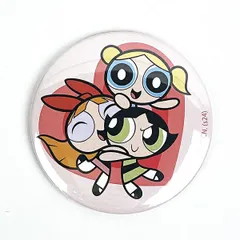 パワーパフガールズ 缶バッチミラー 鏡 パワパフ Power puff Girls 日本製