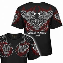 蛇般若刺青　黒金　半袖　Tシャツ　服　メンズ　ヤクザ　オラオラ　ヤンキー　チンピラ
